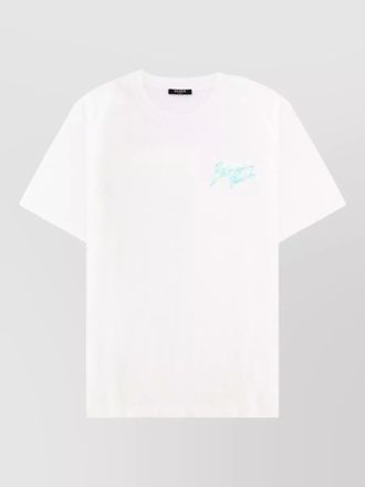 Balmain logo graphic round neck short sleeve t-shirt