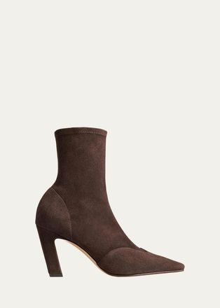 Khaite 85mm Nevada Suede Ankle Boots