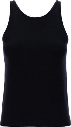 Max Mara Stretch-wollen Tanktop - Dames - Tops zonder mouwen - Blauw - M - Wol - Tops
