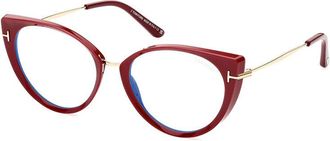 Tom Ford FT5815-B 074 Shiny Fuchsia/Clear Blue Light Block 54mm