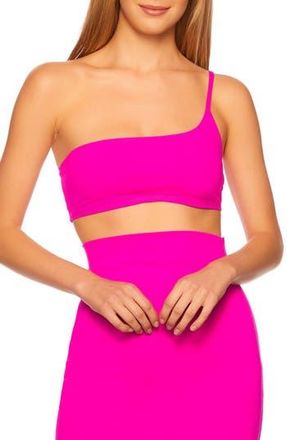 Susana Monaco One-Shoulder Crop Top in Magenta at Nordstrom Rack, Size X-Small