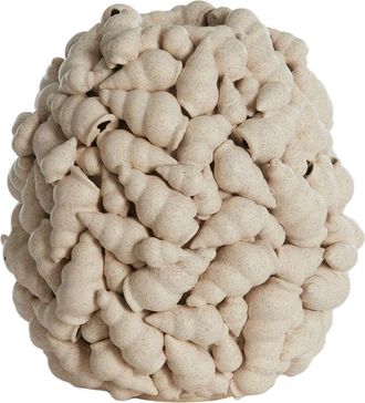 Light & Living Light&living - Vaso Shell De Cer&aacute;mica Con Estructura Crema - &Oslash;28x30 Cm