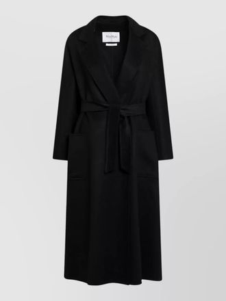 Max Mara long belted jacket lapel collar pockets