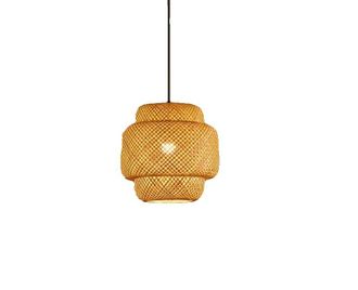 OEM L&aacute;mpara Colgante De Bamb&uacute; Tejida A Mano, Estilo Japon&eacute;s, 30 Cm, Bombilla No Incluida