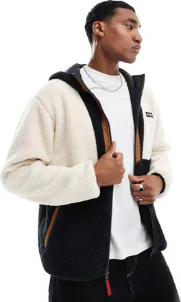 Columbia Backbowl Remastered full zip hoodie in stone and black