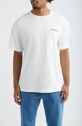 Obey Ripple Graphic T-Shirt in Pigment Vintage White at Nordstrom, Size X-Large