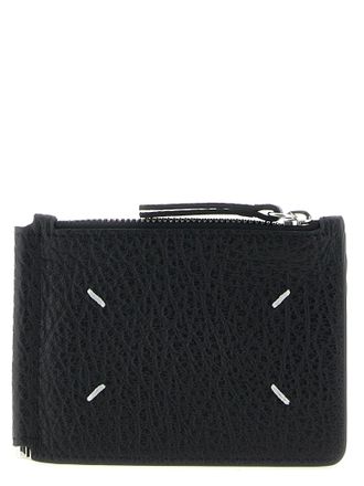 Maison Margiela Hammered Calfskin Leather Wallet - Black
