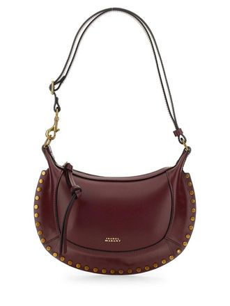Isabel Marant Crescent-Shaped Shoulder Bag With Gold Stud Accents