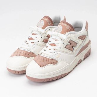 New Balance Womens New Balance 550 BBW550PF Sneakers Beige Leather Lifestyle Shoes TF7982