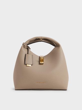 Charles & Keith Chance Turn-Lock Bucket Bag
