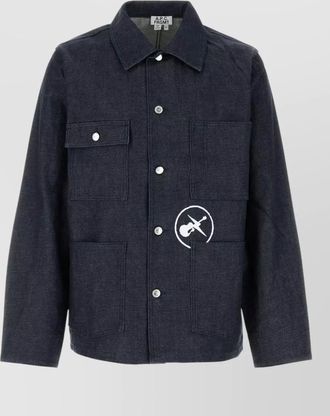A.P.C. denim single breasted coat