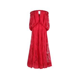 Zimmermann Luna Lace Billow Gown - female - Zimmermann - Party Dresses - Red - S - Dresses