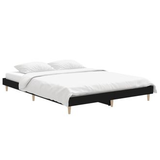Berkfield Home Durable Bed Frame Black 140x190 cm Engineered Wood