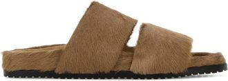 Dolce & Gabbana Casual Fur Sandalen - Heren - Sandalen - Bruin - 41 EU - Leer - Schoenen