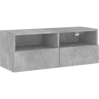 vidaXL Vidaxl - Mobile tv a Parete Grigio Cemento 80x30x30 cm Legno Multistrato