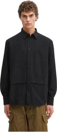 032c Workday Shirt - Heren - Casual Overhemden - Zwart - 2XL - Katoen - Overhemden