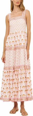 Oliphant Strappy Maxi Dress In Arbor Coral