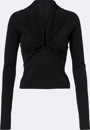 Rick Owens Allanah gathered jersey top
