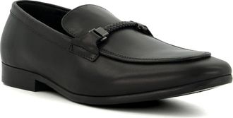 Dune London Dune Mens Sheldon Plaited Snaffle Shoes Size UK 10 Black Block Heel Loafers