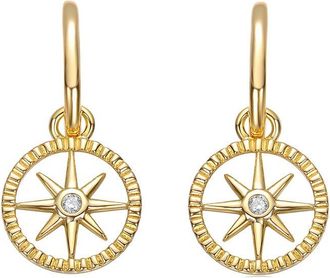 Rachel Glauber 14K Plated Cz Drop Earrings