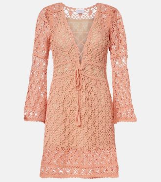 Anna Kosturova Bianca crochet cotton minidress