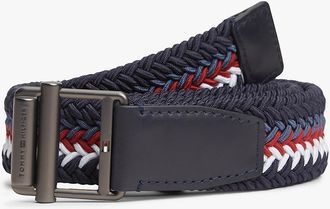 Tommy Hilfiger Mens Roller Buckle Woven Webbing Belt - Blue - 40