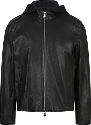 Dondup Coats Zwart - Heren - Leren en Su&egrave;de Jassen - Zwart - 2XL - Leer - Jassen