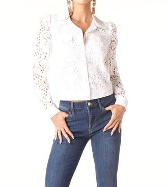Tart Collections Averill Eyelet Jacket In White Eyelet