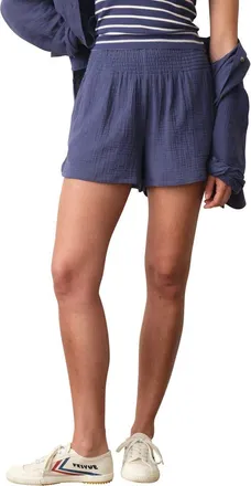 Marine Layer Isla Pull-On Double Cloth Shorts in Bay Blue at Nordstrom, Size X-Large