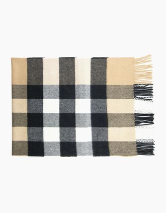 Burberry Mens Burberry Half Mega Check Scarf Archive Beige - Tan - Size: OS