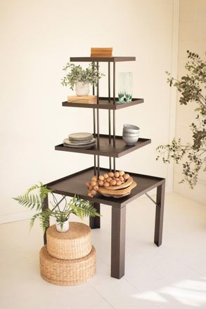 Kalalou Four Tiered Metal Square Store Display