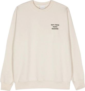 Dr&ocirc;le de Monsieur Heren, Sweatshirts & Hoodies, Beige, Maat: XL Katoen