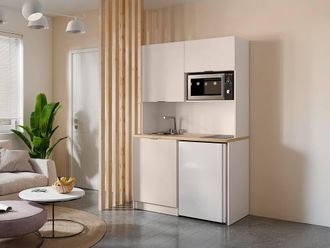 Vente-Unique Multifunctional Kitchenette & Utility Room Cabinet - With 120 Cm in Beige