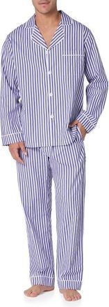 Bedhead Pajamas Stripe Organic Cotton Blend Pajamas in Navy 3D Stripe at Nordstrom, Size Xx-Large