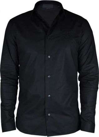 Philipp Plein Gold Cut LS Skull Shirt - Heren - Casual Overhemden - Zwart - S - Katoen - Overhemden
