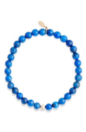 Anzie Boheme Lapis Beaded Stretch Bracelet in Blue at Nordstrom, Size 7.5