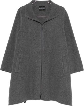 Emporio Armani Womens Wool Coat - Grey - Size EU 42 (Womens)