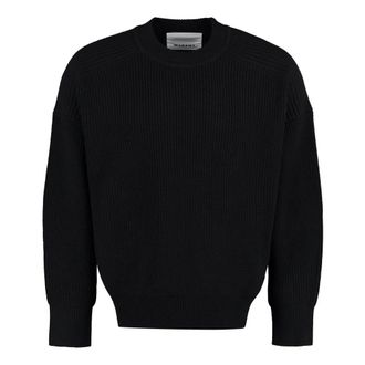 Isabel Marant Isabel Marant, Round-neck Knitwear, male, Black, Size: XL Barry Wool Crew-Neck Sweater