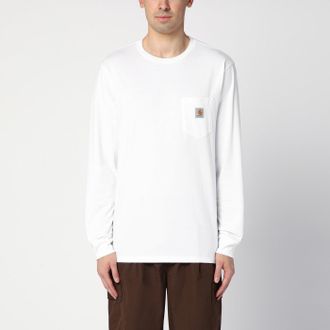 Carhartt Work in Progress White L/S Pocket T-Shirt