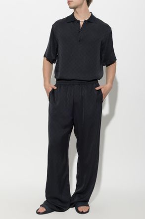Casablanca Loose-fit Trousers With Monogram, Mens, Navy Blue