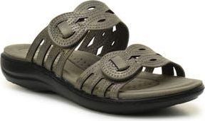 Taryn Rose Cutout Slide Sandal in Gunmetal at Nordstrom Rack, Size 7.5