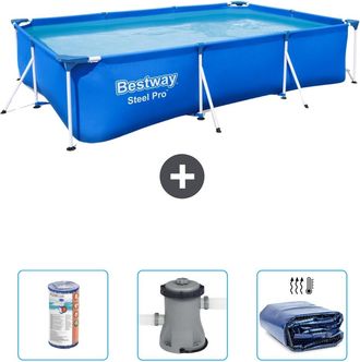 Bestway Piscina Bestway Steel Pro Rectangular - 300x201x66 Cm - 6-piezas S22297