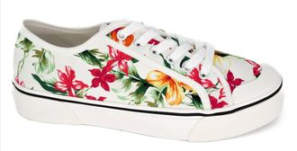 Corkys Footwear Womens Waiting List Sneakers In White Floral