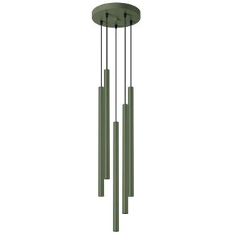 Wonderlamp L&aacute;mpara Colgante Vacu Verde, 5 Luces