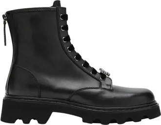 Roger Vivier Schoenen, Dames, Zwart, 37 EU, Leer, Viv Rangers Truck Charms Bootie