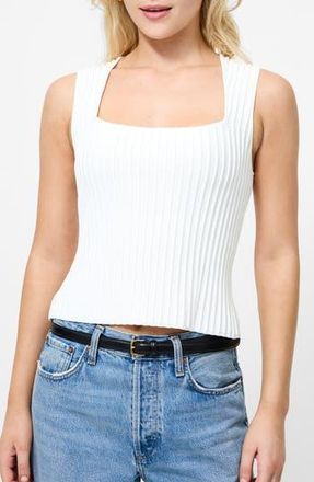 French Connection Ottoman Crinkle Sleeveless Top in Porcelain Cream at Nordstrom Rack, Size Medium
