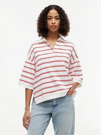 Tommy Hilfiger Polo de rayas de corte oversize