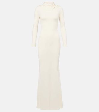 Aya Muse Viva knitted silk and cashmere maxi dress