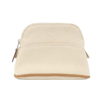 Herm&egrave;s Natural Canvas Pouch (Pre-Owned)