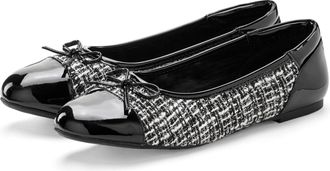 Lascana Ballerina in Hahnentritt-Optik, Freizeitschuh, Slipper, Halbschuh VEGAN